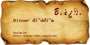 Bitner Ádám névjegykártya